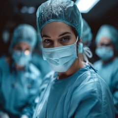 Fototapeta na wymiar surgeons in operating room