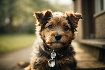 yorkshire terrier portrait-Generative AI Image