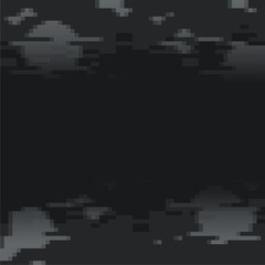 Abstract Pixel Monochrome Glitched Signal Template Background, Black