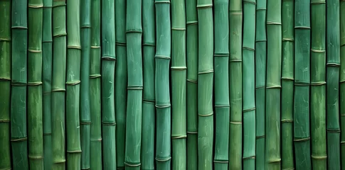 Fotobehang Background green bamboo texture © Oksana