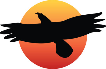 Eagel With Sunset Logo High Resolution 