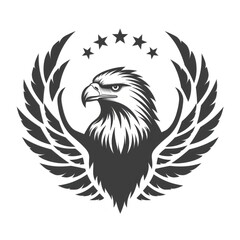 Bird Eagle. Logo illustration of a Eagle. Eagle emblem, icon, logotype,decal, print. - obrazy, fototapety, plakaty