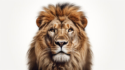 Lion on white background 
