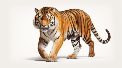 Tiger white background