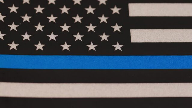 law enforcement cop officer police US flag blue line