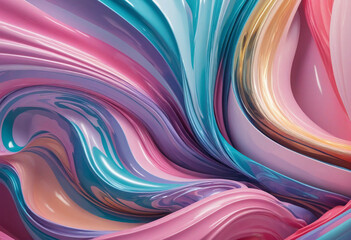 Modern, colorful 3D abstract illustration