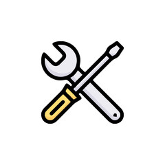 Tools icon flat vector illustration