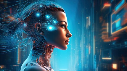 AI women face, Robotic