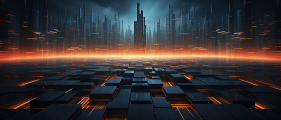 A futuristic abstract tech background.