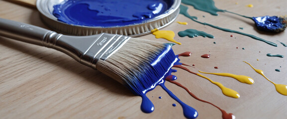 Creating Artistic Concepts with Deep Blue Hues by Hand.