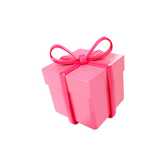 Valentine's gift box 3D icon vector illustration