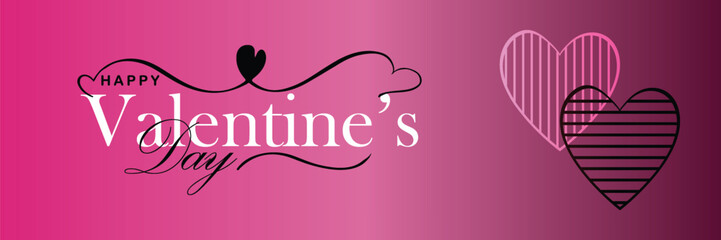 Happy valentines day. Vector banner, greeting card, flayer, poster,  with text Happy valentines day