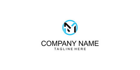 Simple letter M logo design with modern style| premium vector
