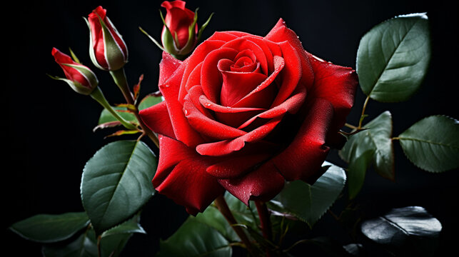three roses high definition(hd) photographic creative image
