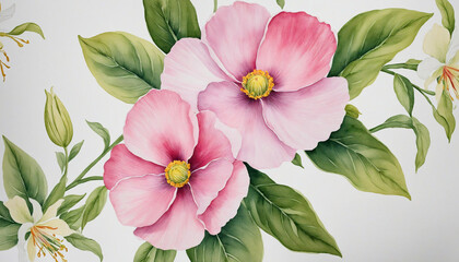 Fototapeta premium Painted floral designs