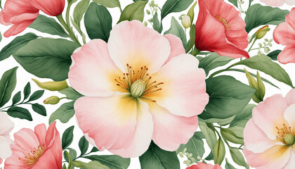 Painted floral designs