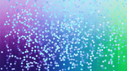 Minimalism and abstract illustration with a pointillism-like dot matrix effect, fluorescent dots on a transparent background. Generative AI