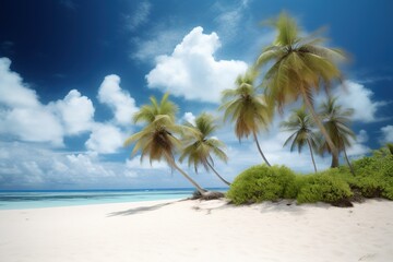 Obraz premium beach with palm trees