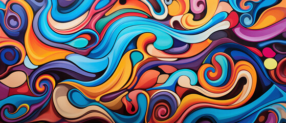 Obraz premium Psychedelic abstract background, colorful abstract patterns.