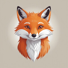Obraz premium Sleek fox logo design