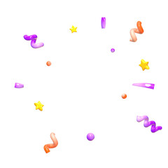 3d cute party confetti popper set