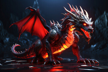 Mighty red dragon
