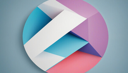 Colorful 3D geometric design composition