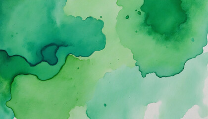 Abstract Green Watercolor Texture Background