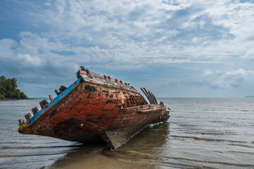 shipwreck on the beach