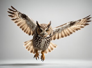 Obraz premium Owl on a Clean Canvas
