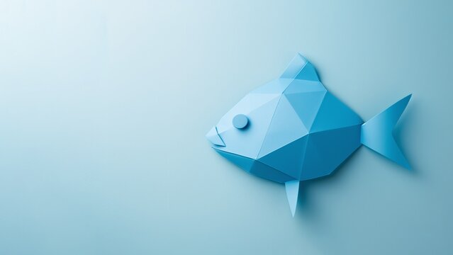 Un poisson sur un fond bleu pour le poisson d'avril