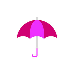 pink umbrella isolated on white