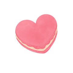Pink heart macaron