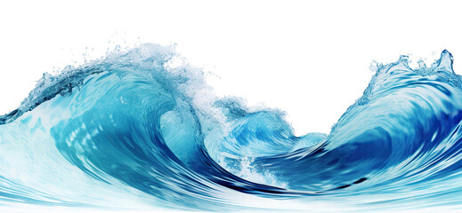 Dynamic wave of sea water, cut out