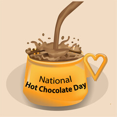 National Hot Chocolate Day Sign and Badge