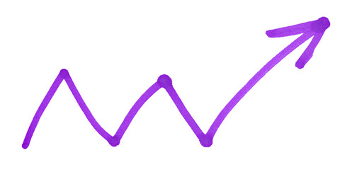 purple arrows isolated on transparent background