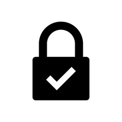 Lock with check mark icon