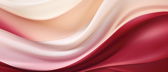 Obraz premium Burgundy and Beige abstract wave background.
