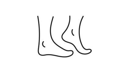 ankle line icon