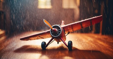 toy single-engine red plane