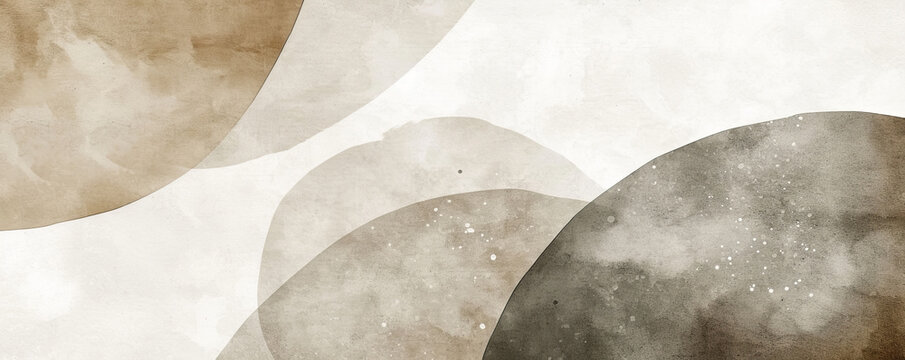Watercolor Abstract mountains. Aesthetic minimalist boho nordic minimalist abstract shapes  background wallpaper. illustration for prints wall arts and canvas.