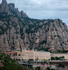 Catalonia, Montserrat Monastery, Benedictine monastery, spiritual symbol, religious center of...
