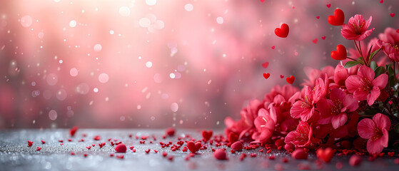 romantic background to celebrate valentine's day with space for text