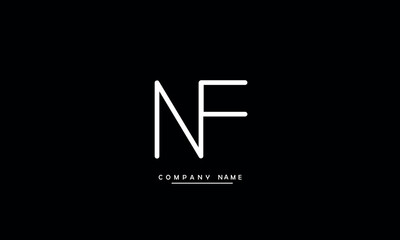 NF, FN, N, F Abstract Letters Logo Monogram