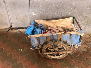 old carriage in the street