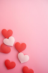 Hearts are Symbols of love for the designer of greeting Cards "Happy women", "Mothers", "Valentine's Day", "Birthday".