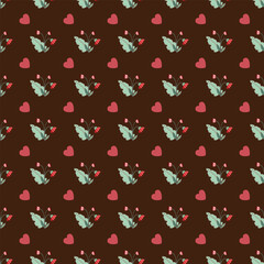 Free vector valentine flowers pattern design.