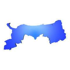 Fototapeta premium 日本の鳥取県の地図