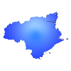 Fototapeta premium 日本の徳島県の地図