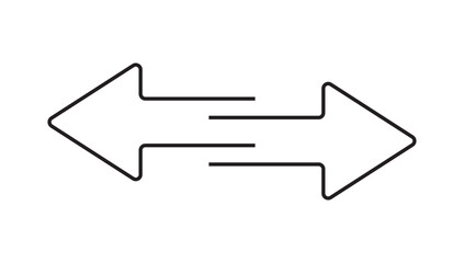two ways line icon . two ways flat vector icon from two ways collection for web, mobile apps and ui.